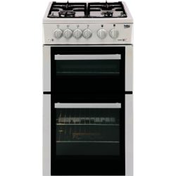 Beko BDG582W 50cm Gas Double Cavity Cooker in White